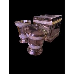 Gorgeous Mother of pearl & chrome bathroom accessories